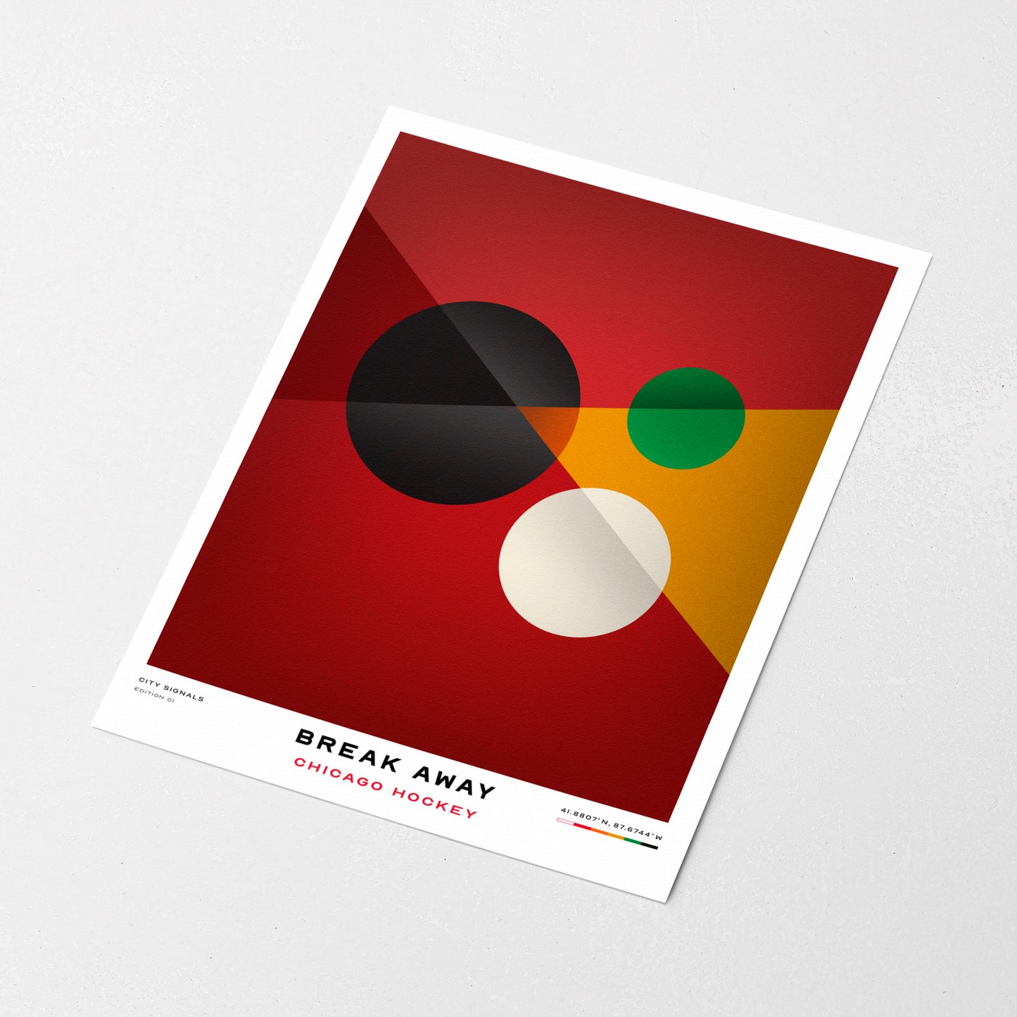 BREAK AWAY | Chicago Hockey Print