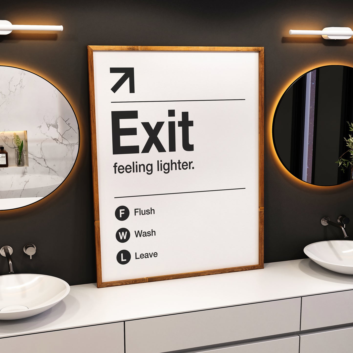 EXIT FEELING LIGHTER | Bathroom Print