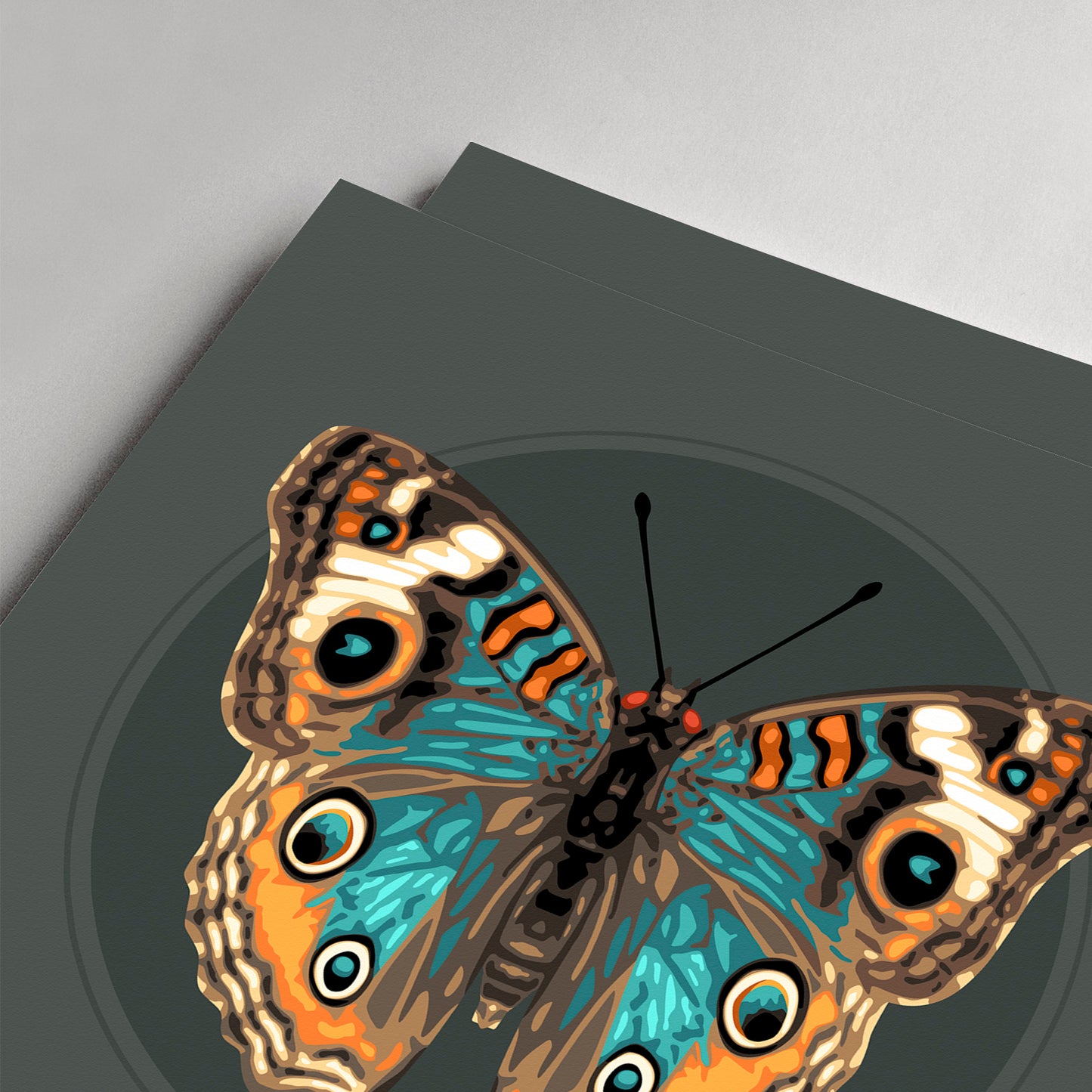 JUNONIA // OSCURO | Marco a juego de color naranja+verde azulado