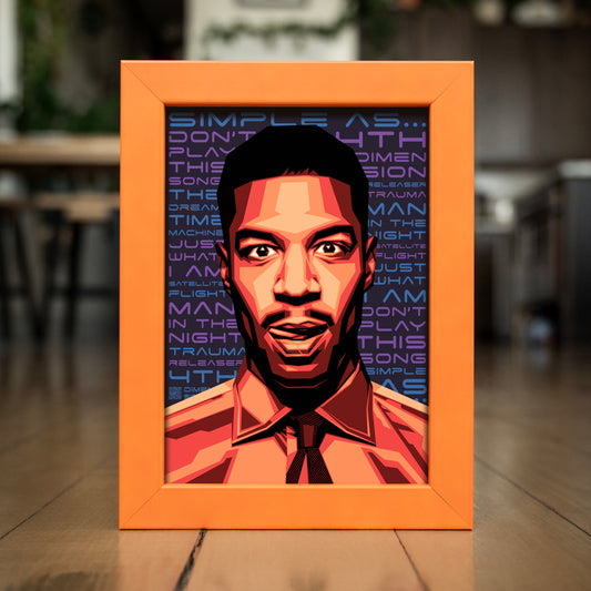 MAN ON THE MOON | Orange Color Match Frame