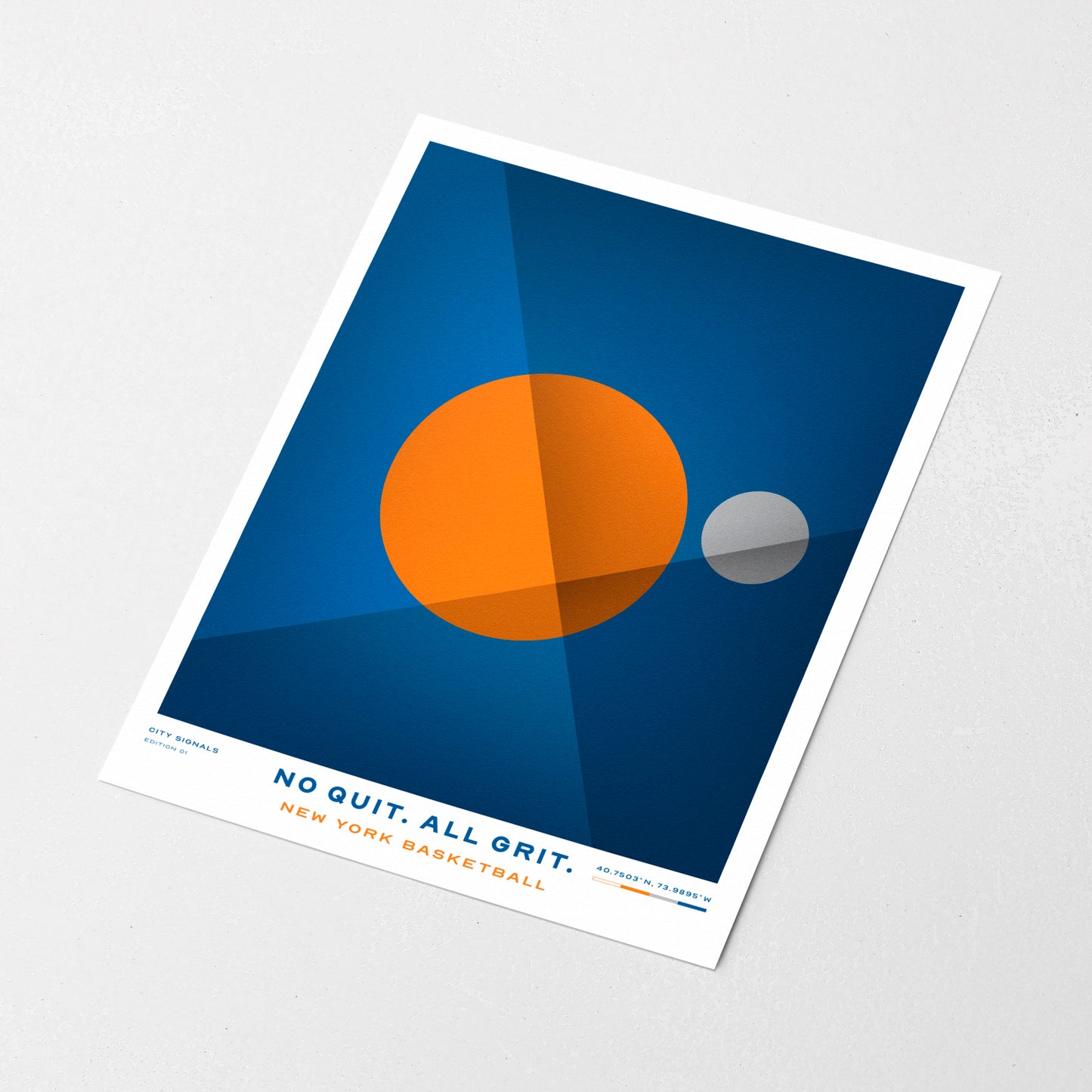 NO QUIT. ALL GRIT. | New York Basketball Print