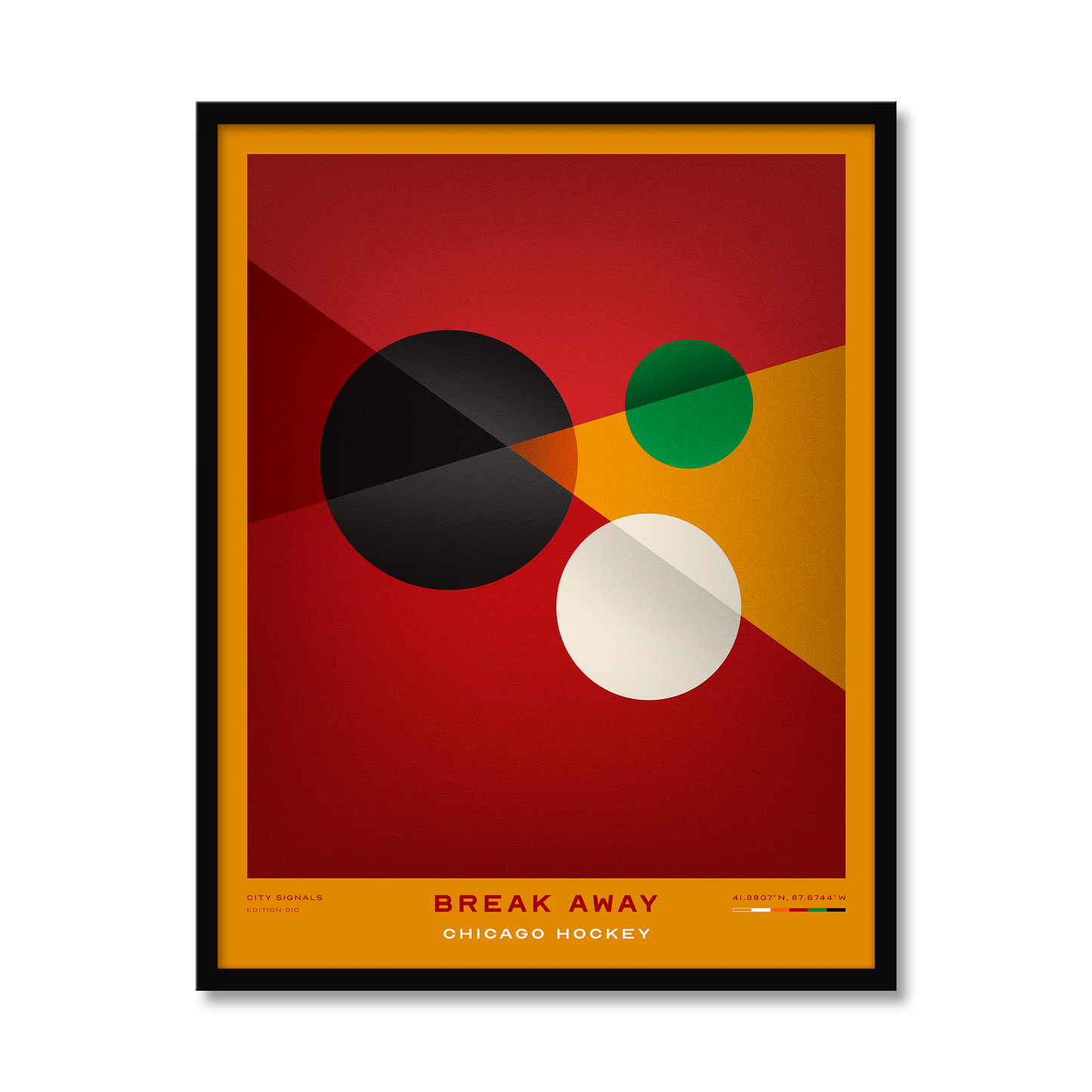 BREAK AWAY | Chicago Hockey Print