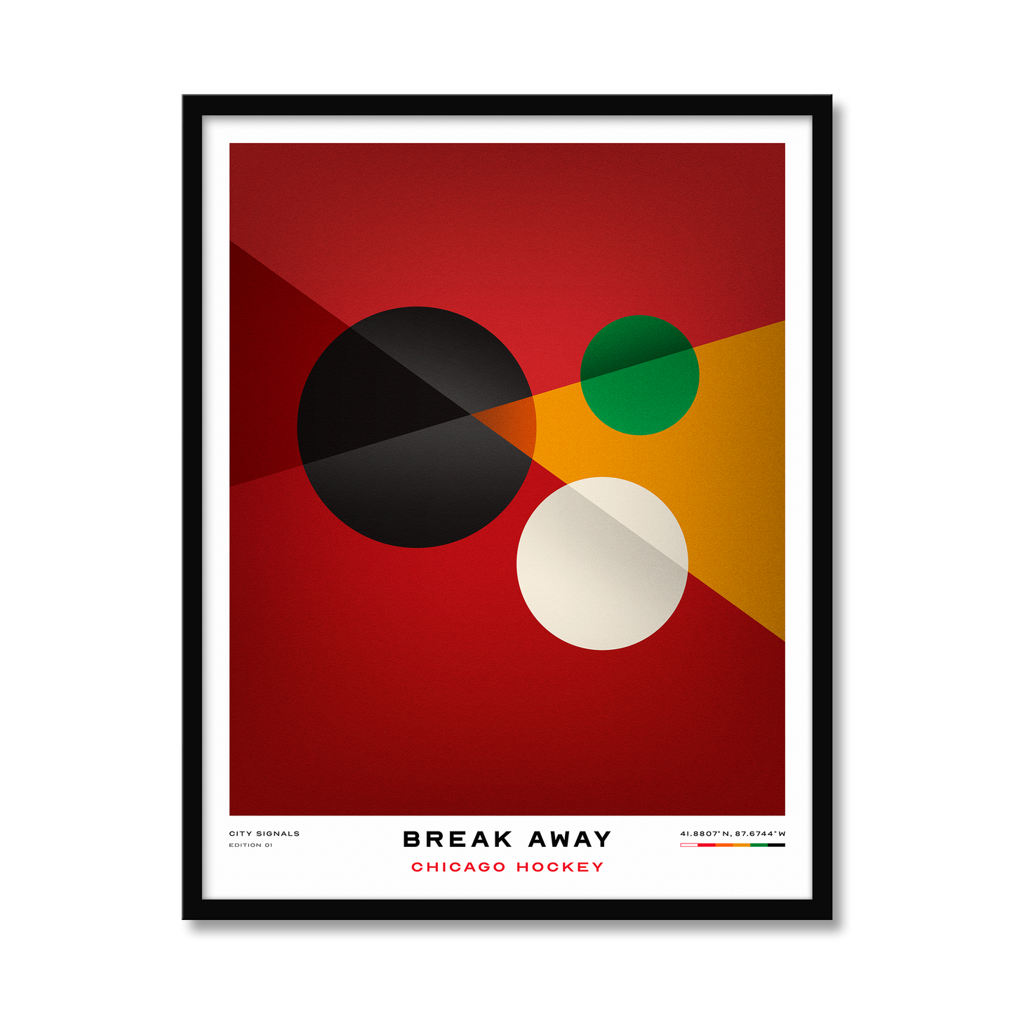 BREAK AWAY | Chicago Hockey Print