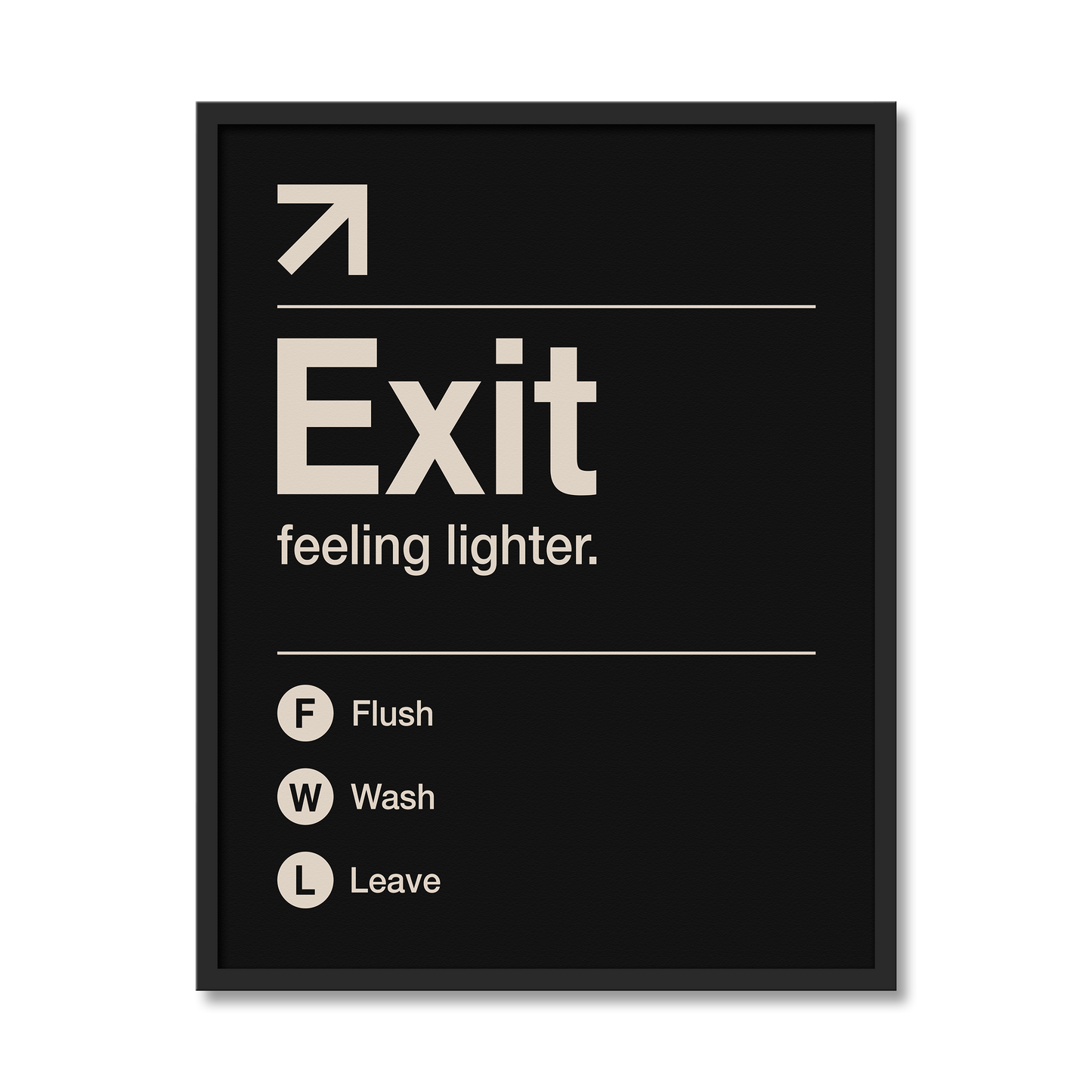 EXIT FEELING LIGHTER | Bathroom Print