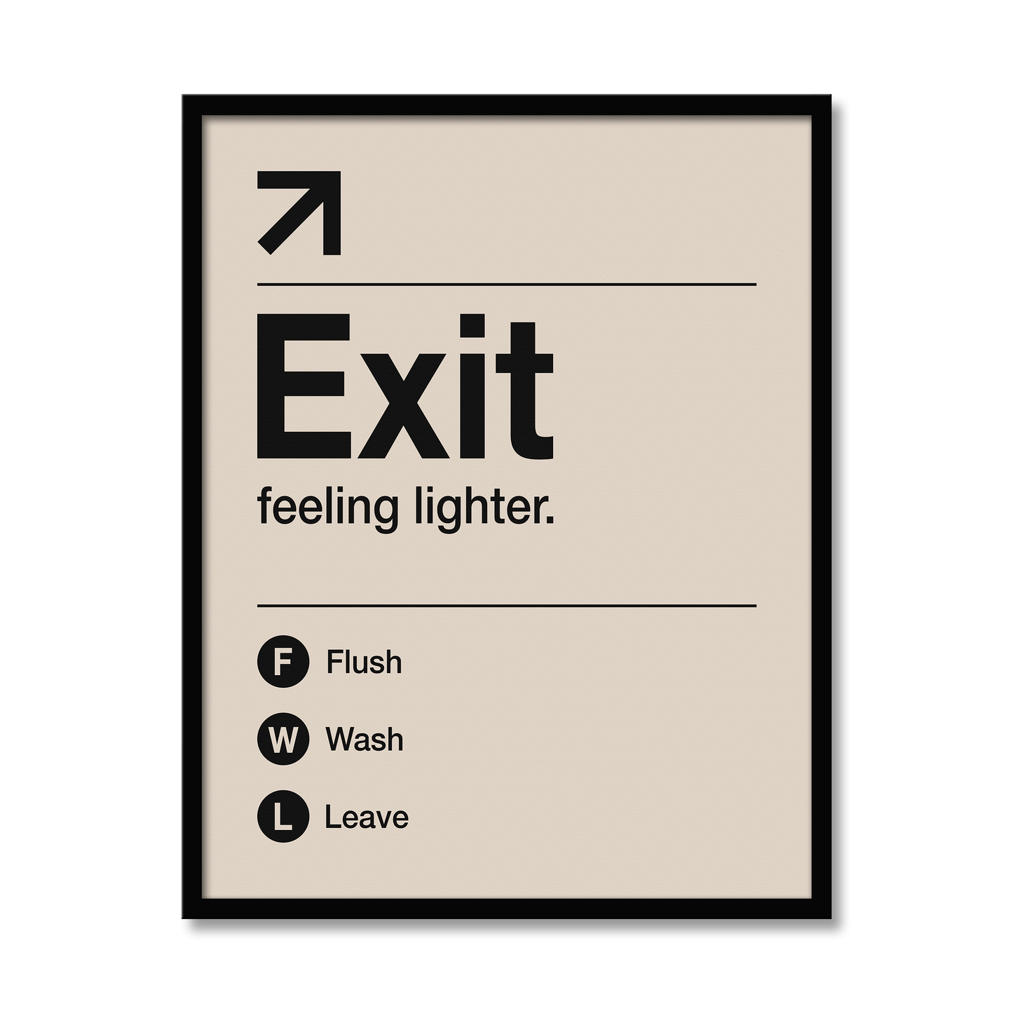 EXIT FEELING LIGHTER | Bathroom Print