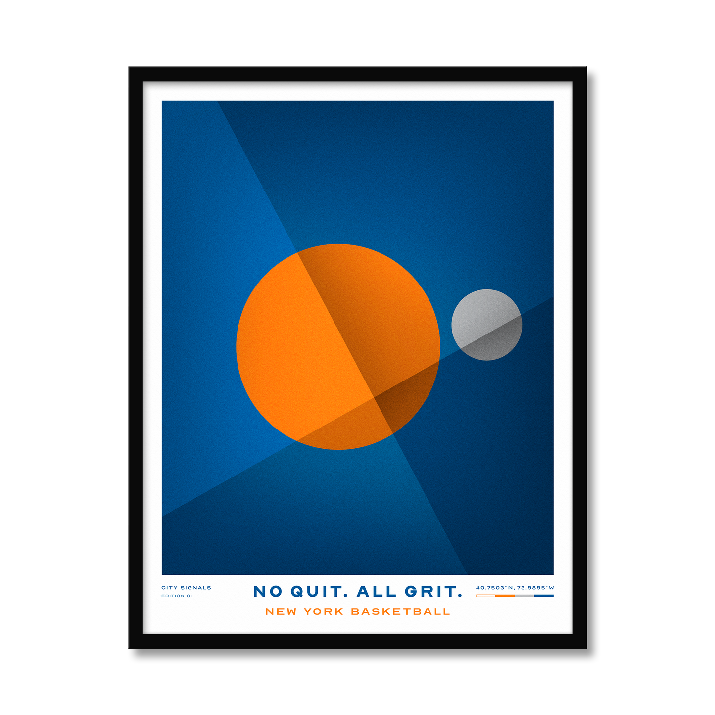 NO QUIT. ALL GRIT. | New York Basketball Print