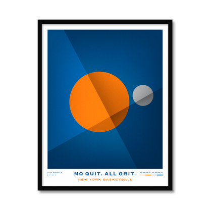 NO QUIT. ALL GRIT. | New York Basketball Print