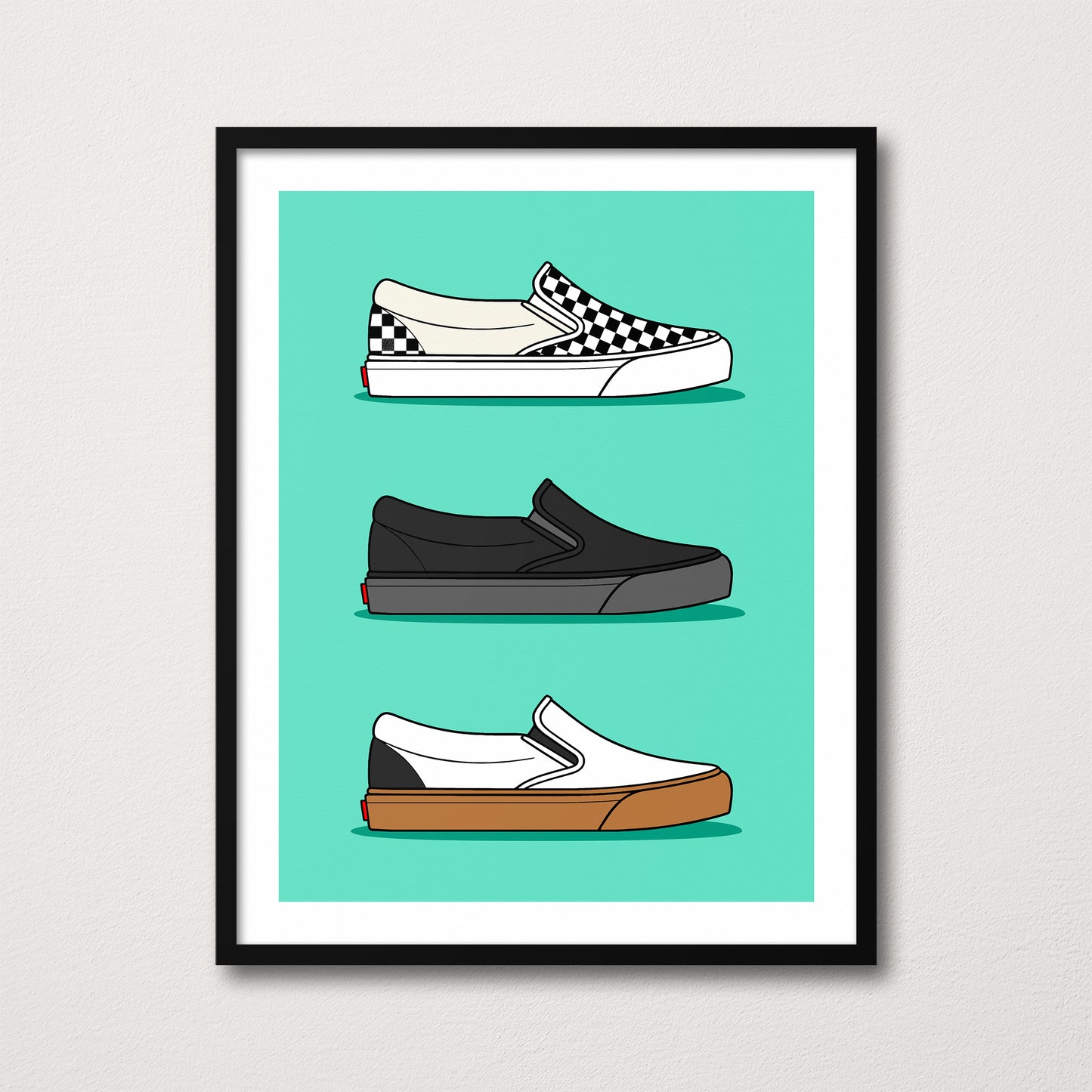 Vans Wall Art Fine Art Print, Slip On, Sneakerheads, Decor