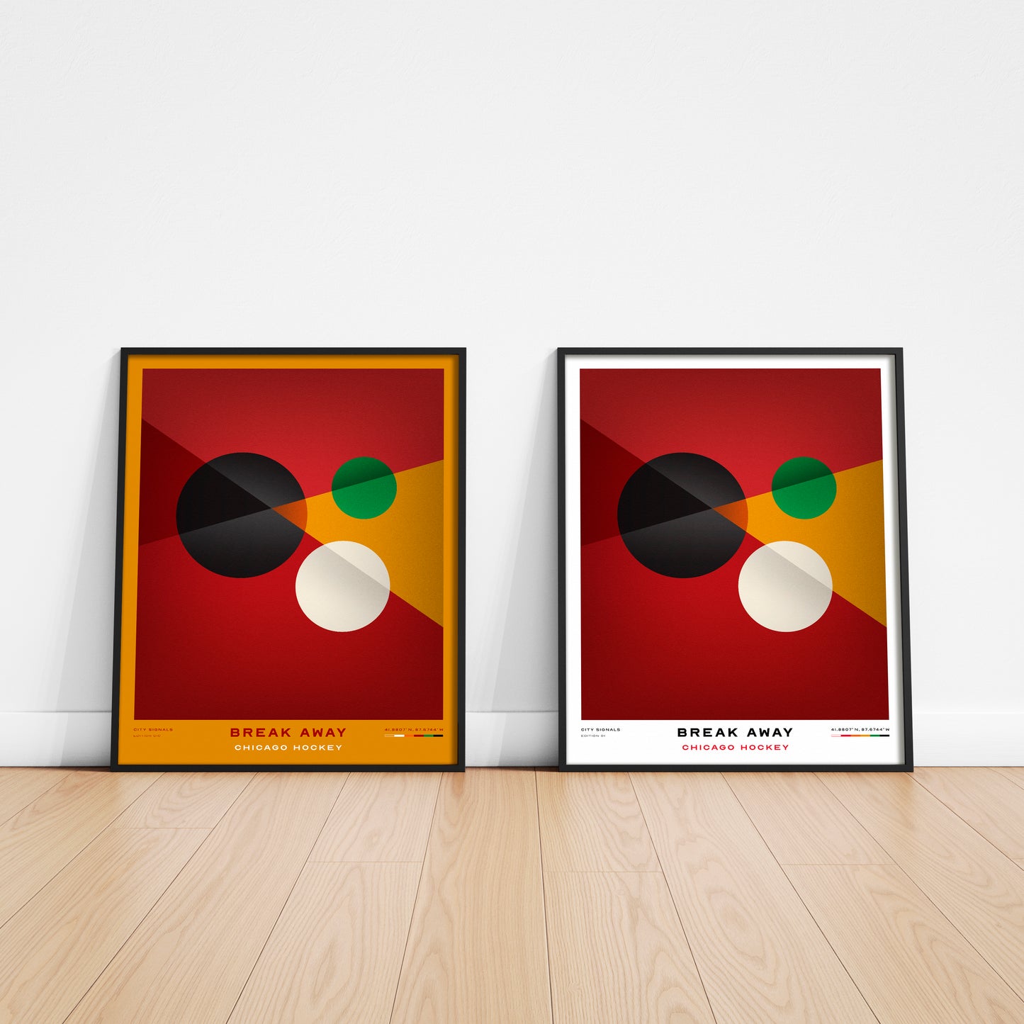 BREAK AWAY | Chicago Hockey Print