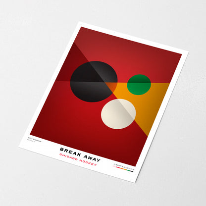 BREAK AWAY | Chicago Hockey Print