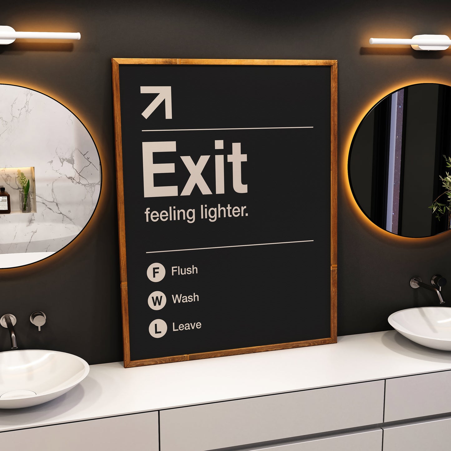EXIT FEELING LIGHTER | Bathroom Print