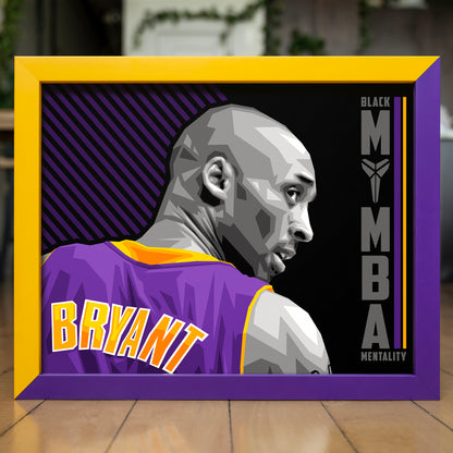 MAMBA MENTALITY | Purple+Yellow Color Match Frame