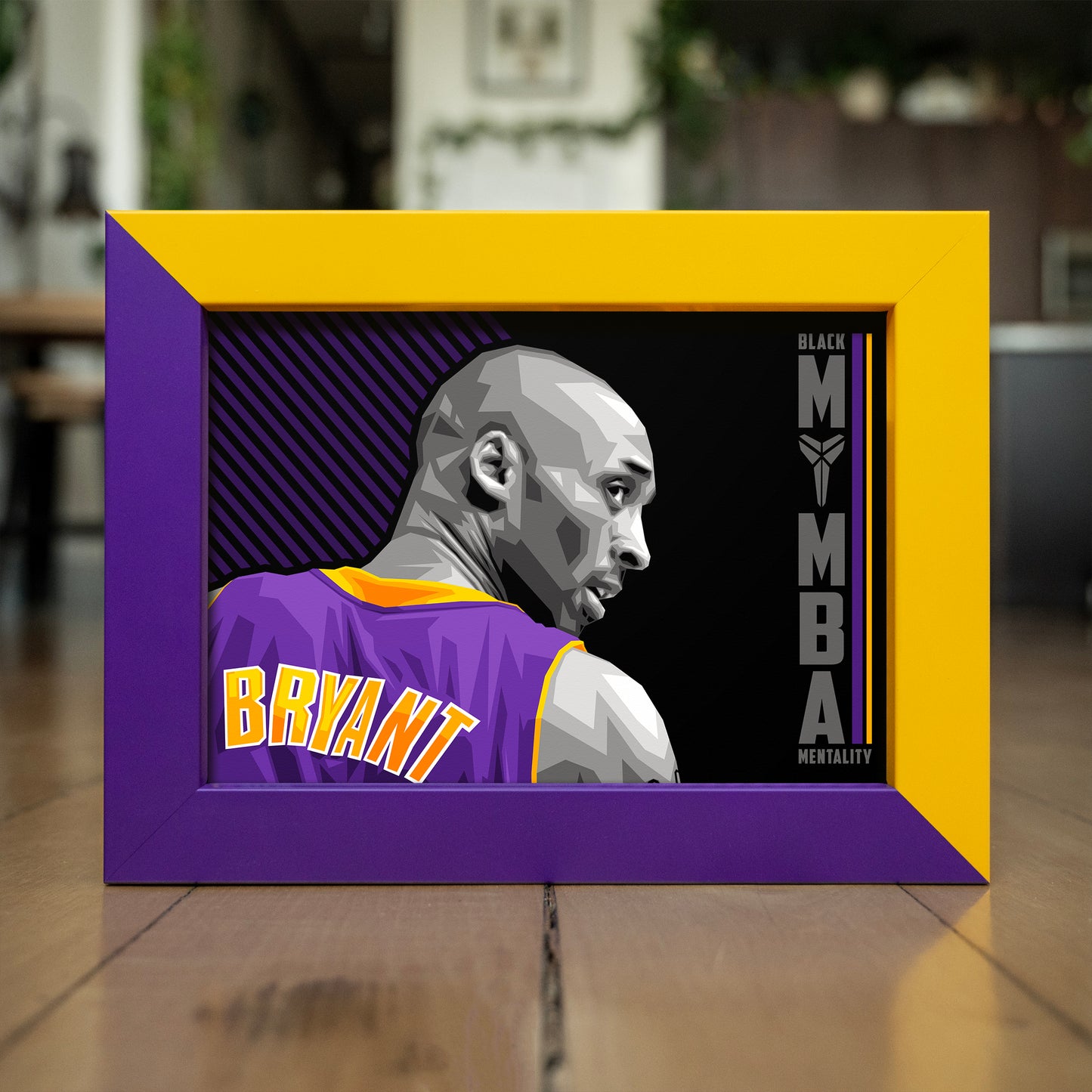 MENTALIDAD MAMBA | Marco de combinación de colores morado y amarillo
