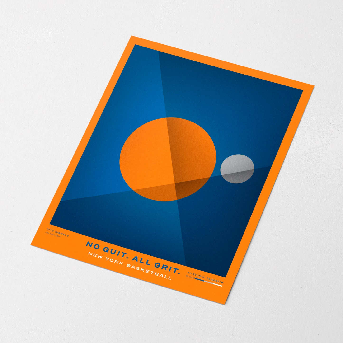 NO QUIT. ALL GRIT. | New York Basketball Print