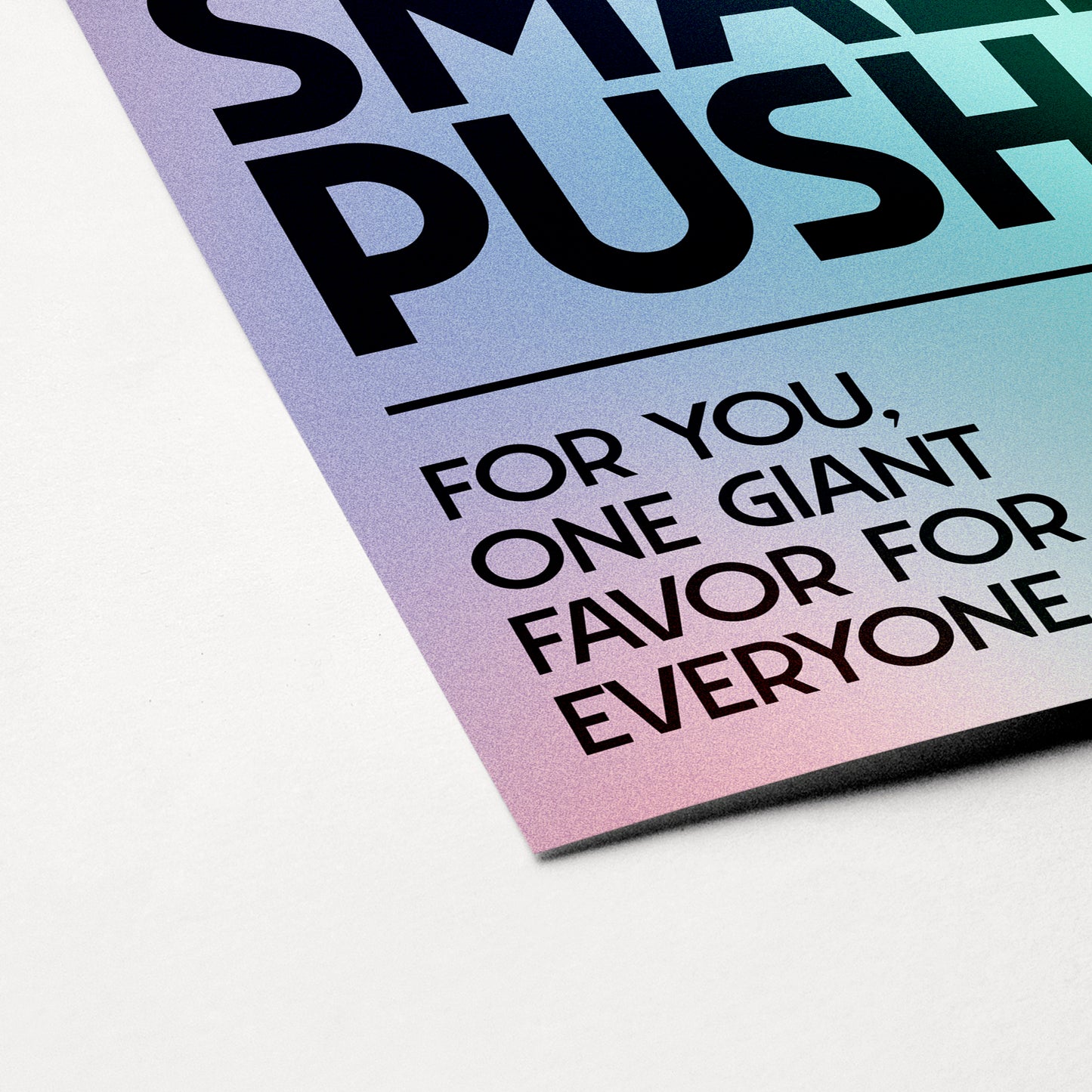 ONE SMALL PUSH | Bathroom Print