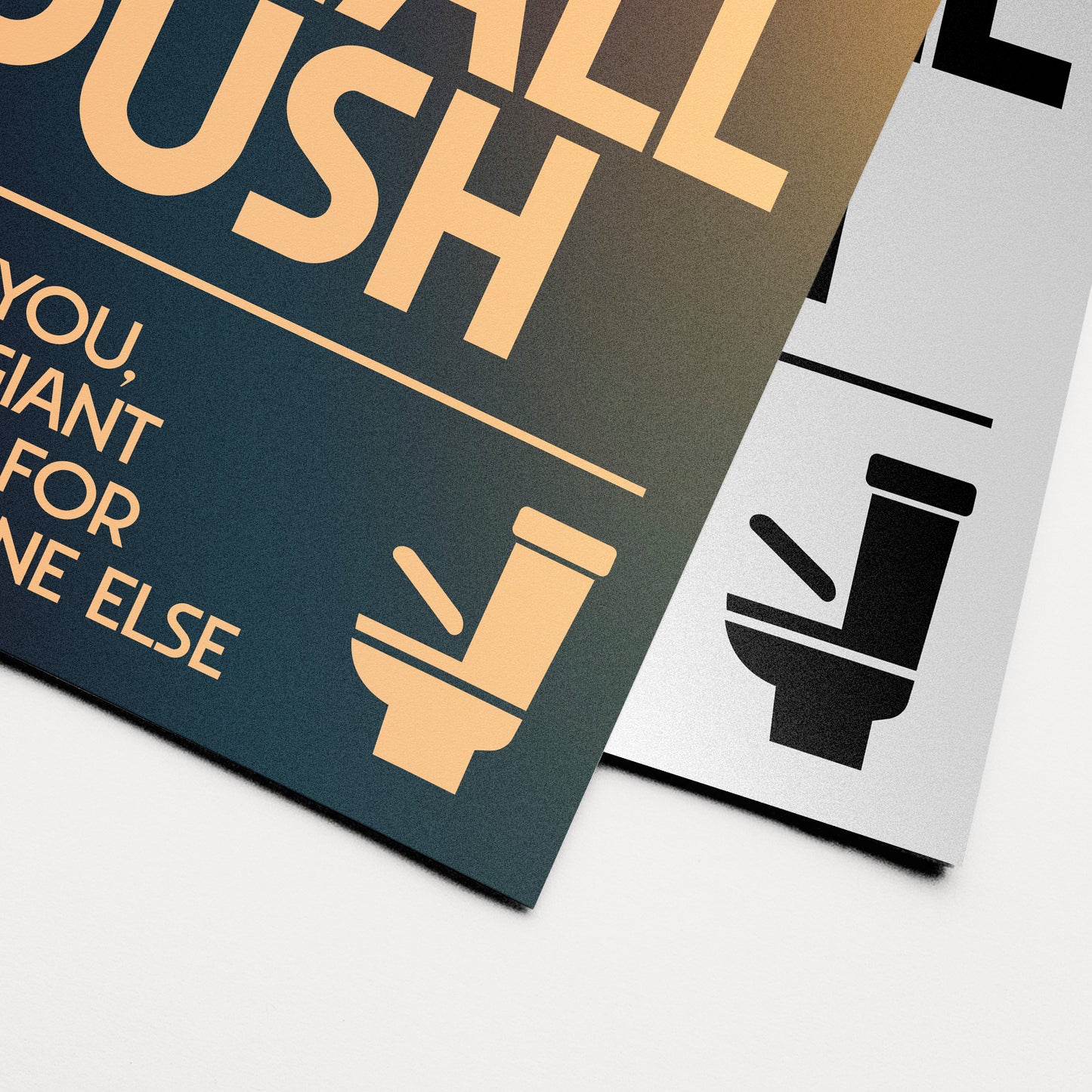 ONE SMALL PUSH | Bathroom Print
