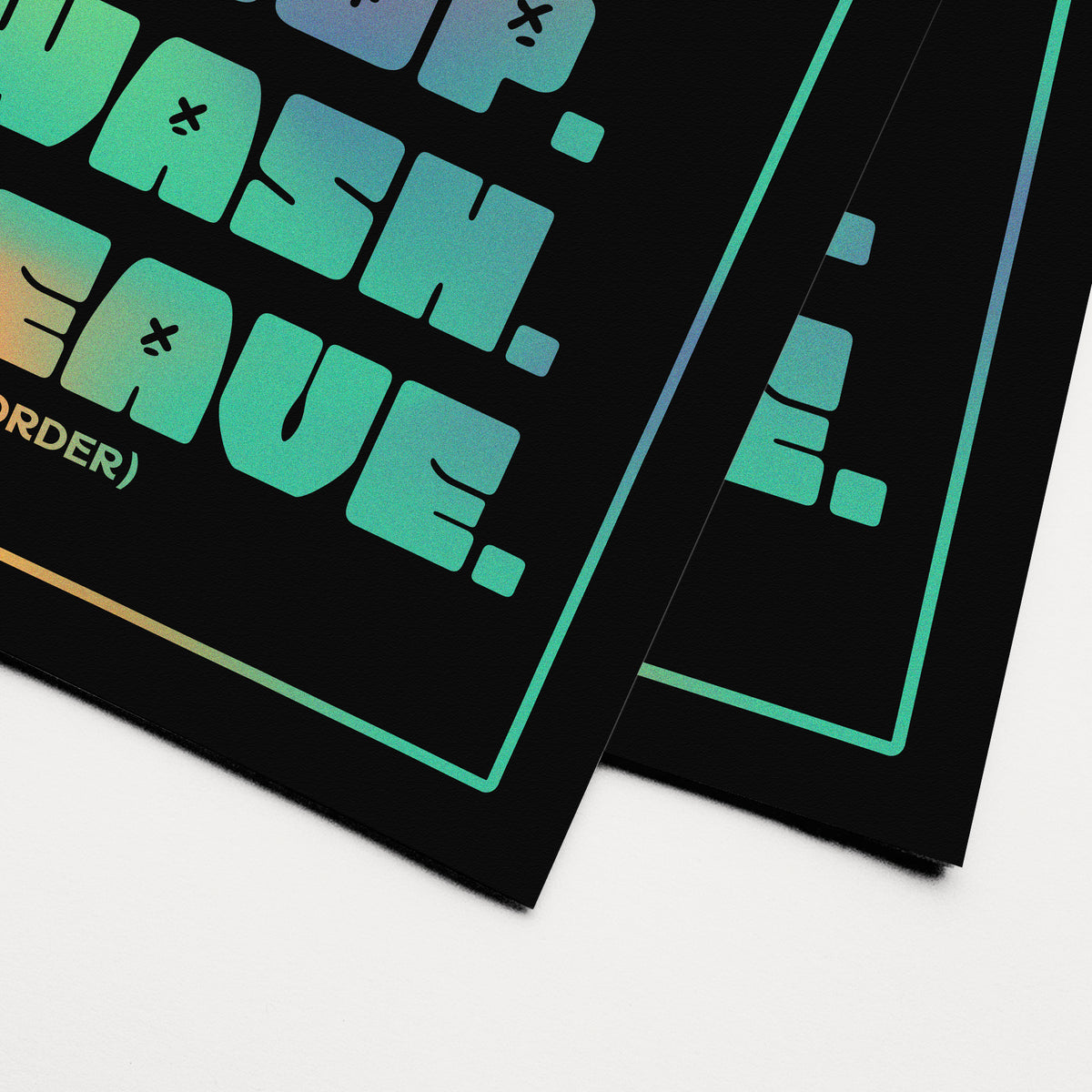POOP. WASH. LEAVE. | Bathroom Print